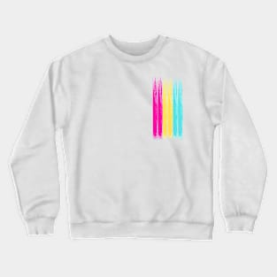 Pride Collection - Pansexual Pride Flag (Paint Streak/Vertical) Crewneck Sweatshirt